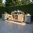 Outdoor Kitchen Island With Stainless Steel Top-307332910