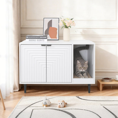 Meuble à litière caché moderne avec bloc-notes
