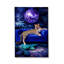 Tapis bleu tissé à imprimé guépard Mosso-649014831
