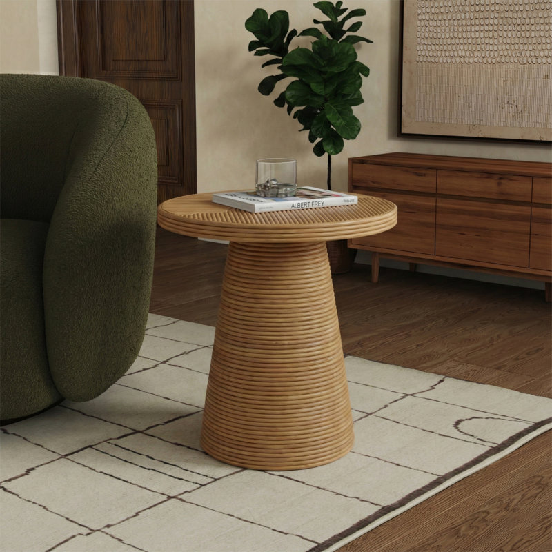 Vyvianna Rattan Accent Table