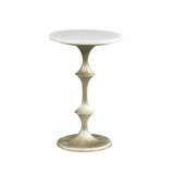 Livie 100% Marble Pedestal End Table