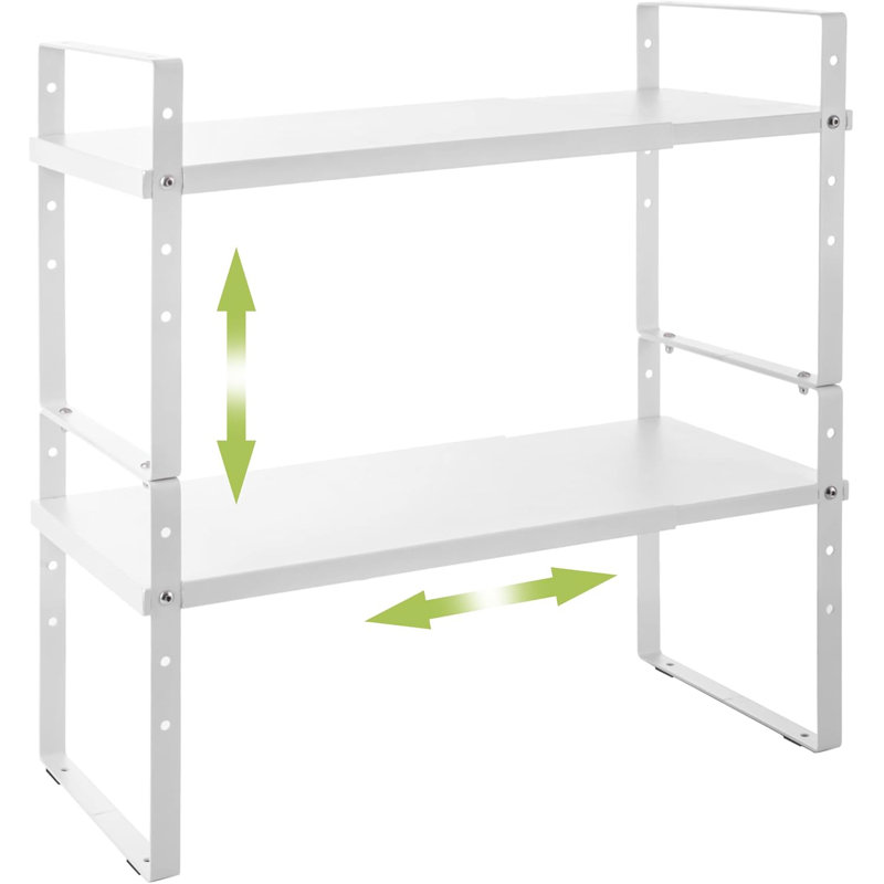 2-pack Expandable Cabinet Shelf Organizer Rack