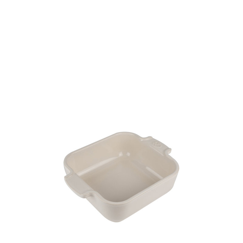 Petite Individual Square Ceramic Casserole, Ecru