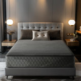 Montsalas 8" /12"/14" Medium Cooling Memory Foam Hybrid Mattresses in a Box with Certipur-US Certified Pocket Spring, Pressure Relief, and Motion Isolation