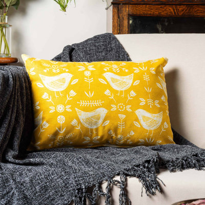 Scandi Geometric Birds Cushion