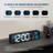 Digital Clock, Large Display Digital Clock, Wired Black + Blue Numbers