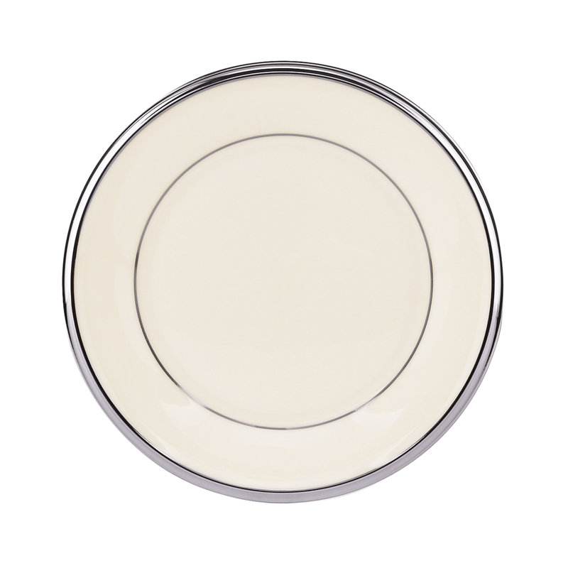 Assiette à pain en porcelaine tendre de 6,5 po Lenox Solitaire, Ivoire