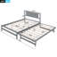 Full Size Platform Bed With Adjustable Trundle-1847356103