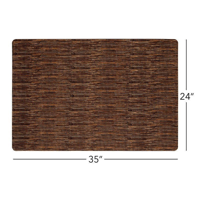 Smooth Step Brown and Black Rubber Kitchen Doormat