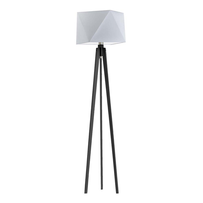 Artis 151cm Tripod Floor Lamp, Light Grey, Ebony