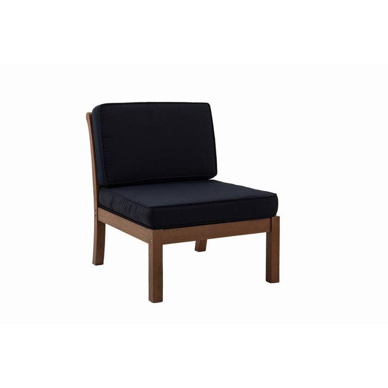 Chaise de patio avec coussin Rossi, Marine