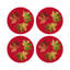 Autumn Leaves Vegan Leather Round Pebble Placemat-140084550