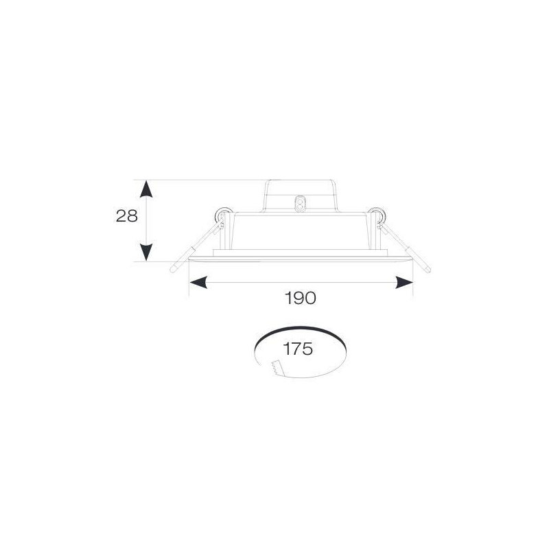 Indoor Downlight (White) 2200lm Cool White LED Integrated Spotlight with IP20 Rating - 4L1/2109