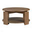 Table basse avec plateau pivotant et plateau coulissant ouvert