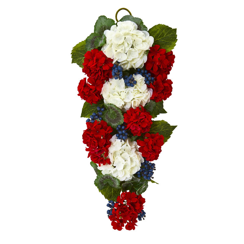 Arrangement floral géranium artificiel