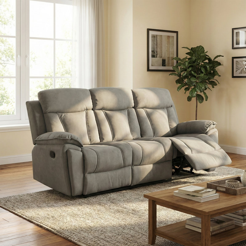 Tairi 3 Seater Reclining Sofa, Grey