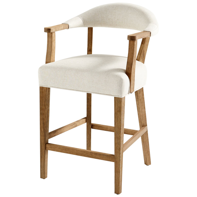 Prater Upholstered Counter Stool with Solid Wood Frame