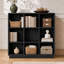 Bibliothèque Abrianna de style ferme moderne, 2 niveaux, 8 cubes, 145 cm (57,1 po), coins arrondis et base renforcée.-1453750229-1500715022