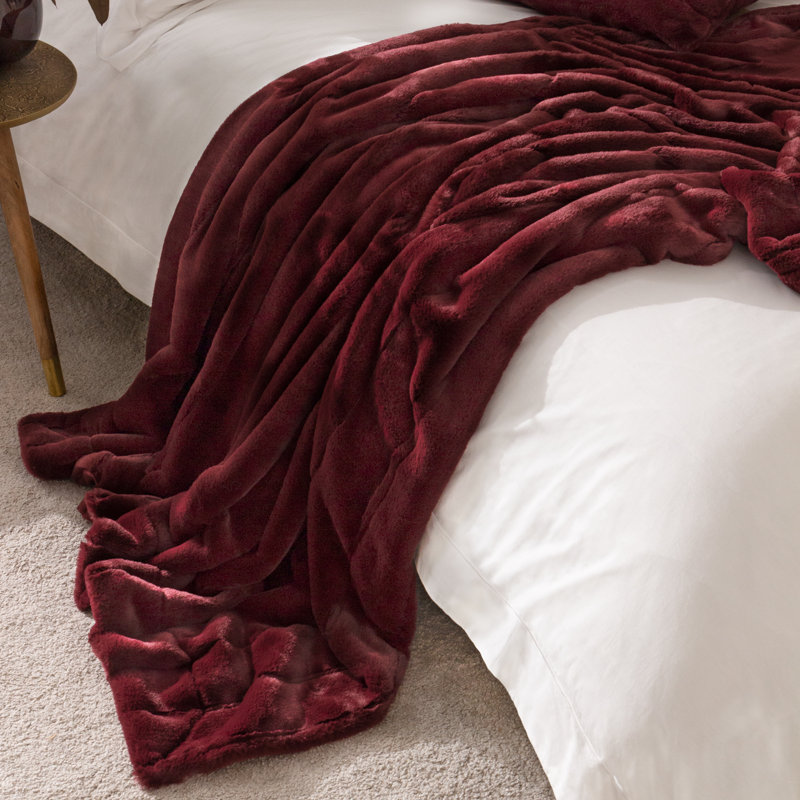 Berwick Throw Blanket, W130x L180cm, Ruby