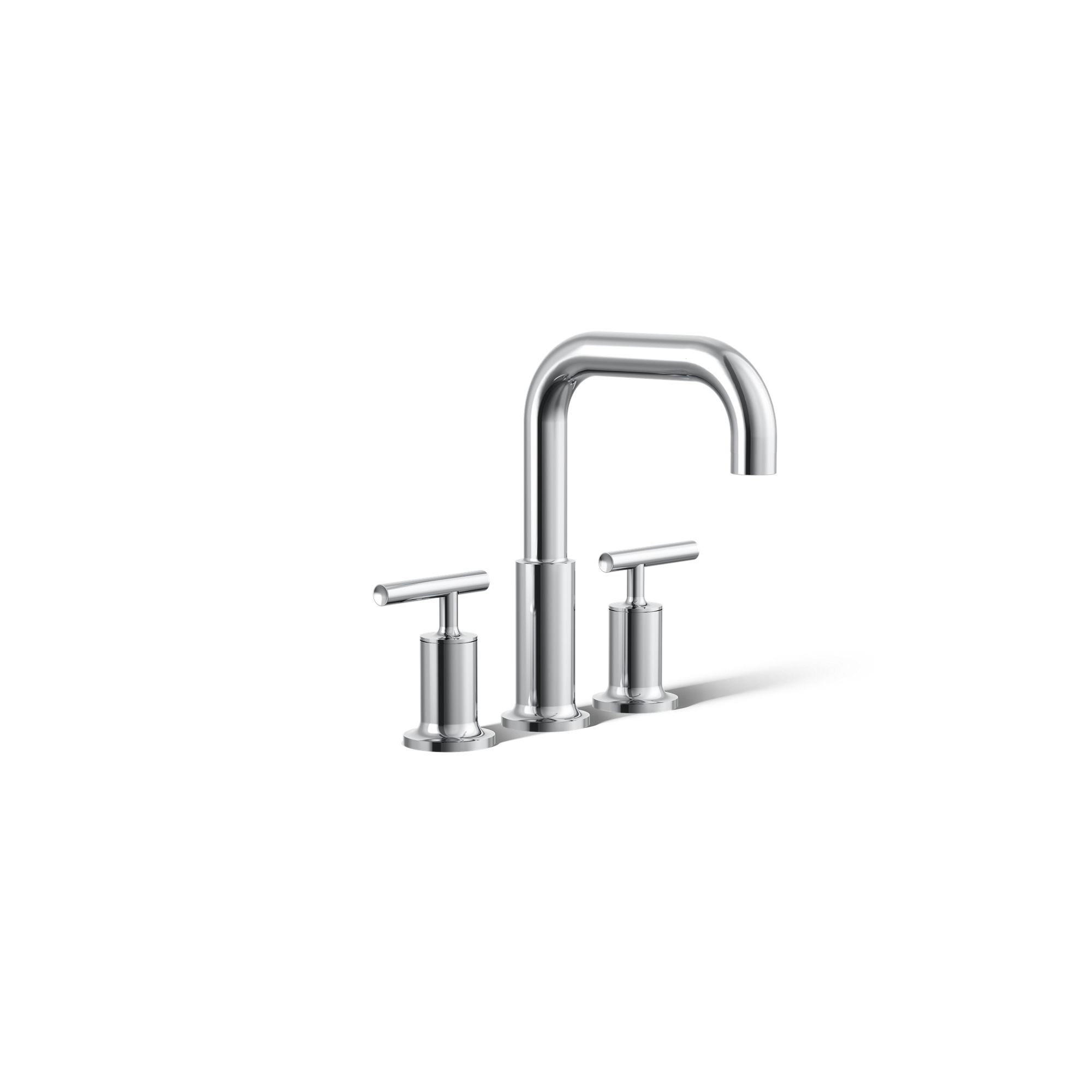 Purist for Two Deck-Mount Bath Faucet Trim for High-Flow Valve with Lever Handles, Valve Not Included, Polished Chrome