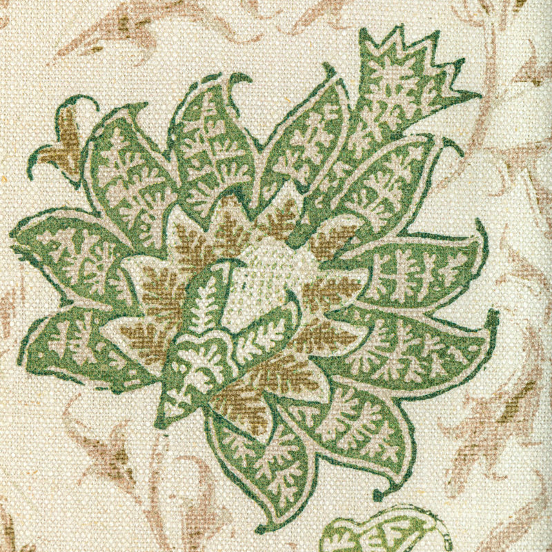 Calico Vine Fabric, Greenery