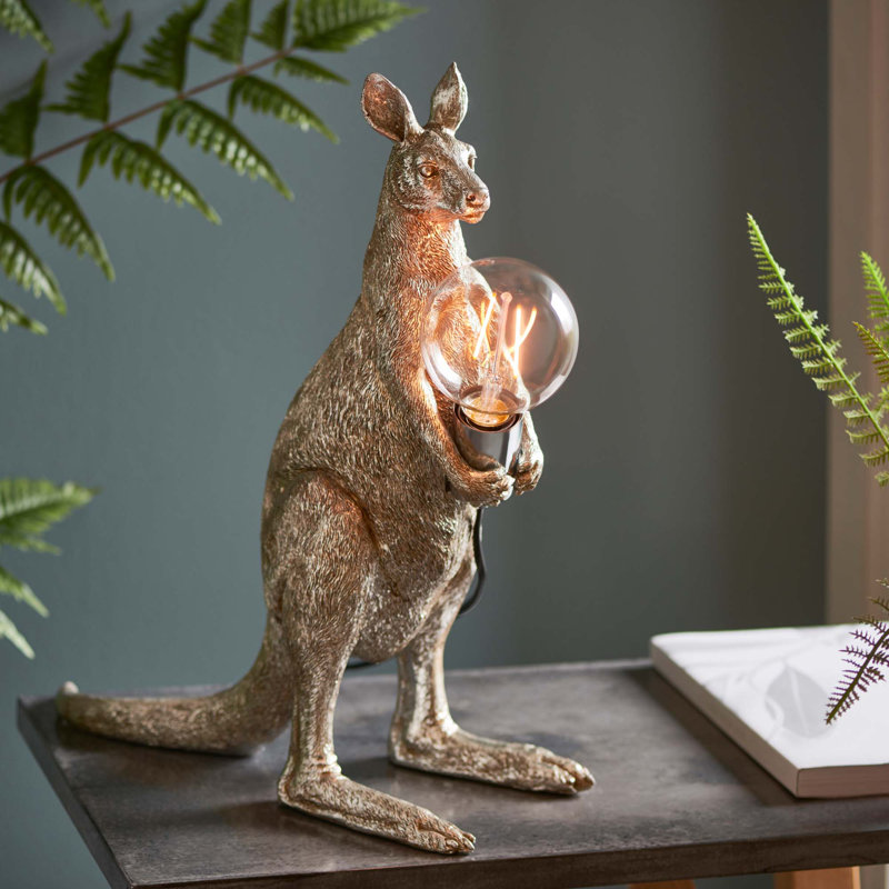 Nurseli Resin Novelty Lamp, Vintage Silver/Chrome