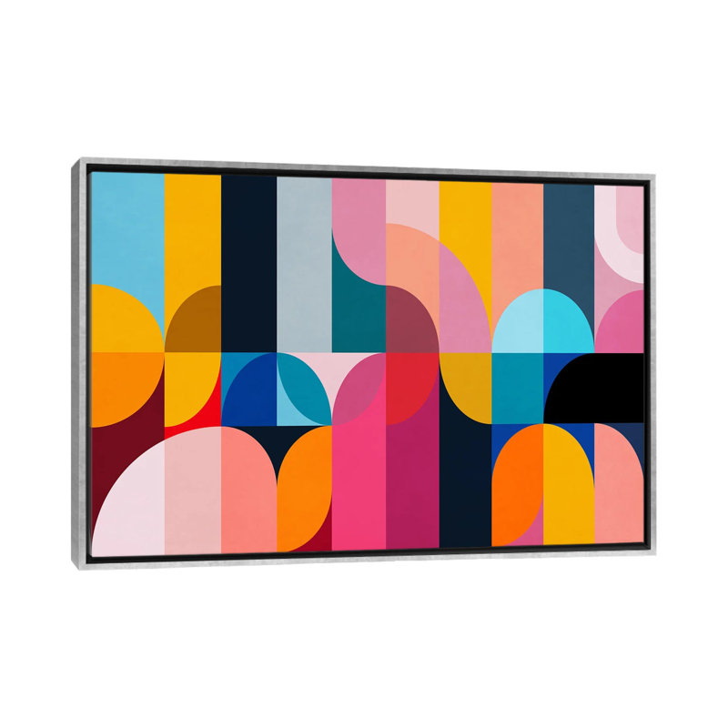 «Joy of colours», reproduction d'art sur toile encadrée, Argent argent, H 26 po x l 40 po