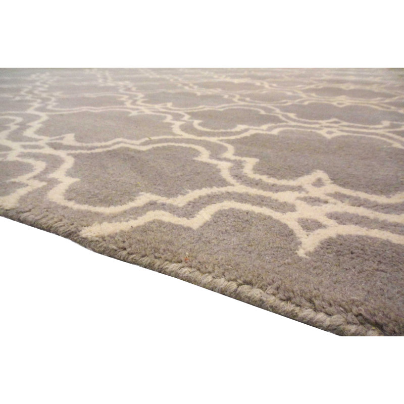 Wool Mix Geometric Wool Hand Tufted 153cm X 244cm Area Rug