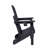 Outdoor Adirondack Chair, Foldable With Dual Cup Holder, Composite Material With Wood Texture, Black-531226008