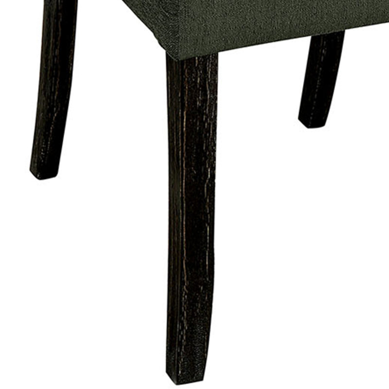 Chaise d'appoint capitonnée Houlihan, gris, Noir