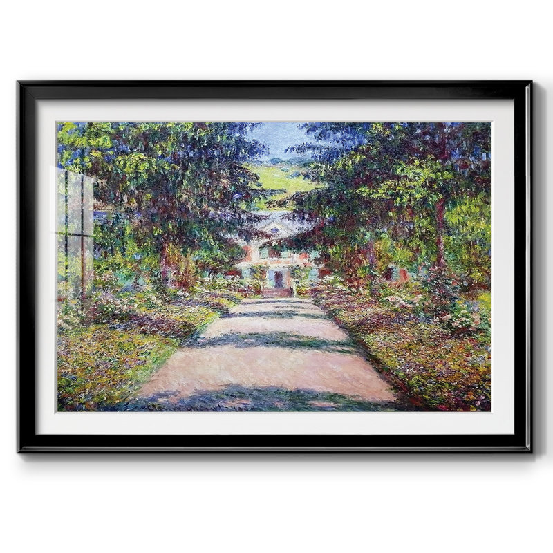 Sentier dans le jardin de Monet à Giverny, 1900, reproduction d'art sur papier, Noir, H 19 po x l 27 po x P 1,5 po