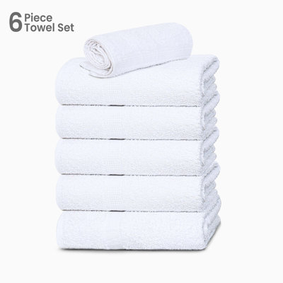 100% Cotton Premium Turkish Bath Towel Set, 6 Piece  Soft And Highly Absorbent & Quick Dry Bath Towel, Hand Towel And Wash Cloth