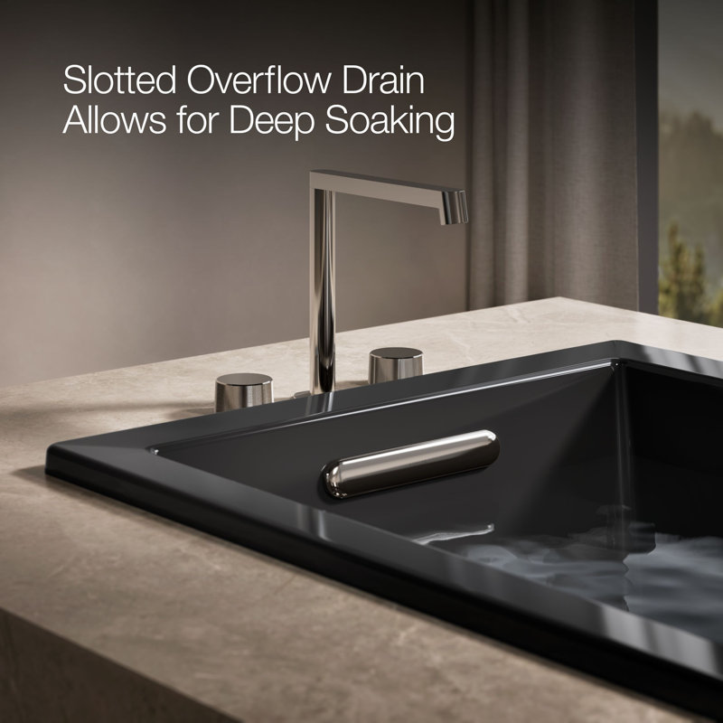 Underscore® 60" x 30" Soaking Bathtub, Black