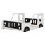 Lit plateforme en bois pour voiture, lit double classique en forme de voiture avec roues et support à lattes-625939935