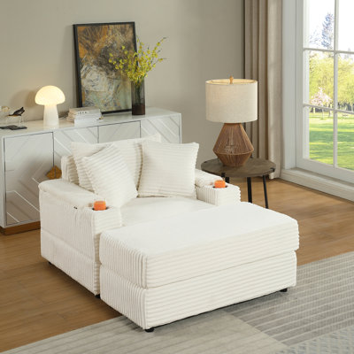 Upholstered 44.31 " Fabric Sofa & Chaise