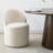 Linen Upholstered Swivel Dining Chair With Hidden Casters-673332393-687472473