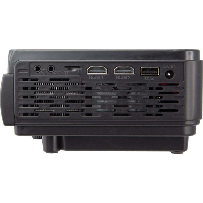 Black Mini Bluetooth DLP Projector with HDMI and USB