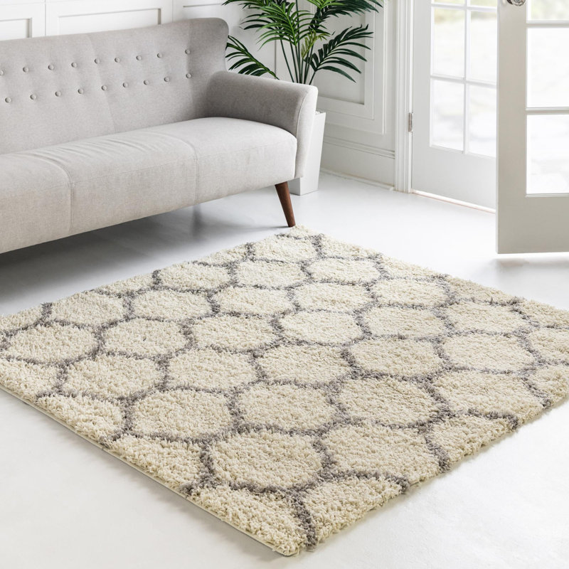 Geometric Indoor Rug, Square 5'3"