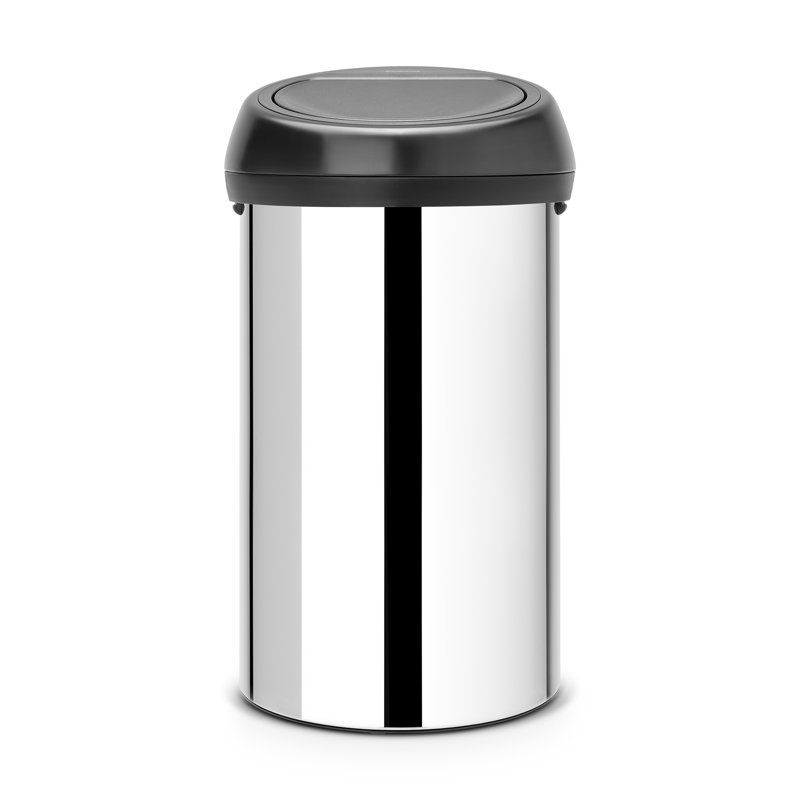 Brabantia 60 Litre Touch Bin, Brilliant Steel