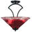 Zilo Semi-Flush 3-Bulbs Shown With 16" Crystal Glass-32416138-131584107