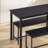 Dining Table Set, Bar Table With 2 Dining Benches, Kitchen Table Counter With Chairs, Industrial For Kitchen Breakfast Table-1657766026