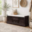 Banc de rangement avec tiroirs, armoires et coussin en velours-133953785