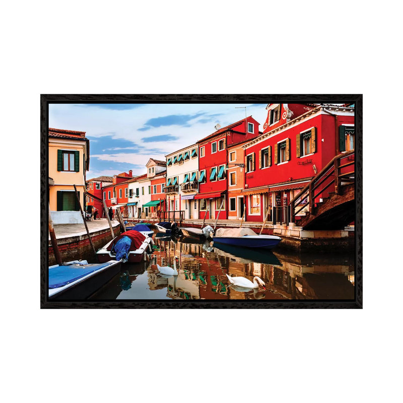 Burano Sicily Italy, 45.72 cm H x 66.04 cm W, Black
