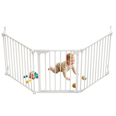 Barrière de sécurité extra large de 180 cm (70,87 pouces) pour bébé et chien, idéale pour les escaliers et les portes.