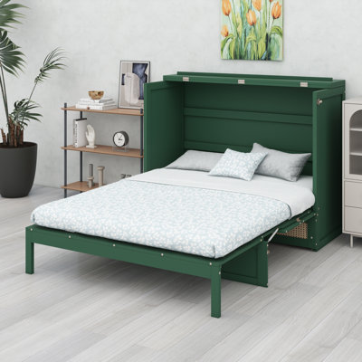 Modern Murphy Bed System with Built-In Storage Solutions