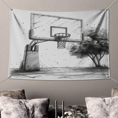 Basketball Wall Tapestry -  Sports Wall Decor