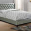 Ensemble de lit double 1pc Ensemble de lit capitonné en similicuir argenté capitonné