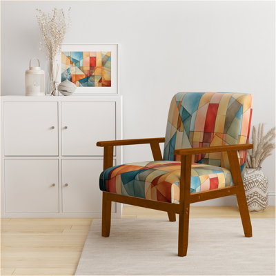 Chaise d'appoint et fauteuil moderne Cubism Experiment With Minimalist I - Paysages rembourrés