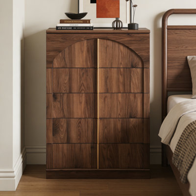 Modern 31.3'' W 5 - Drawer Dresser, Wood Chest Of Drawers For Bedroom