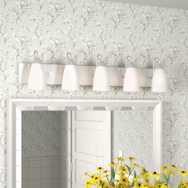 5 - Light Dimmable Vanity Light, Brushed Nickel, No